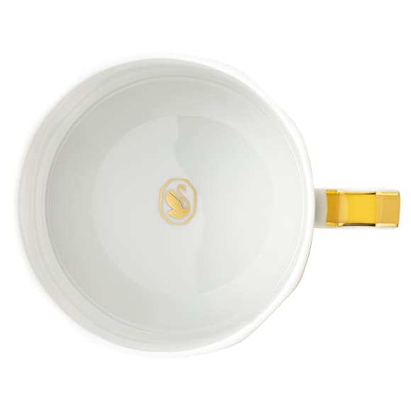 Taza de té con platillo Signum, Porcelana, Amarilla - Swarovski, 5648536