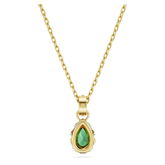 Stilla pendant, Pear cut, Green, Gold-tone plated - Swarovski, 5648751
