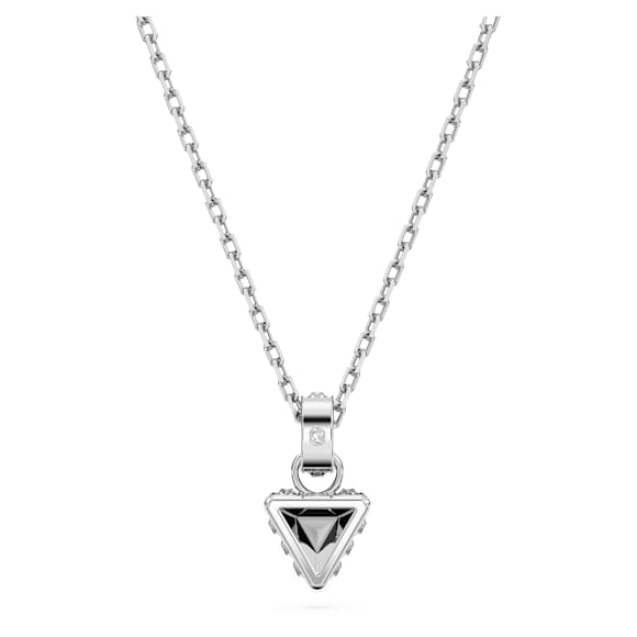 Chroma pendant, Triangle cut, Gray, Rhodium plated - Swarovski, 5648752