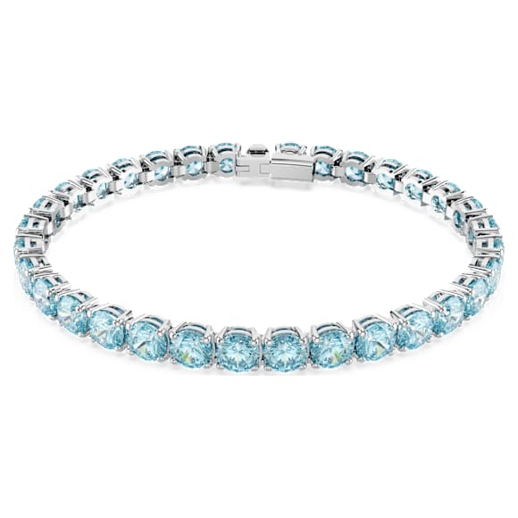 Bracelet éternity Rond En Argent Sterling Rhodié - Taille 5, Brillant, Jamais Porté