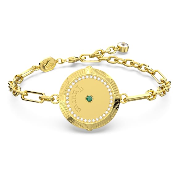 Zodiac Bileklik, Boğa, Altın Rengi, Altın rengi kaplama - Swarovski, 5649074