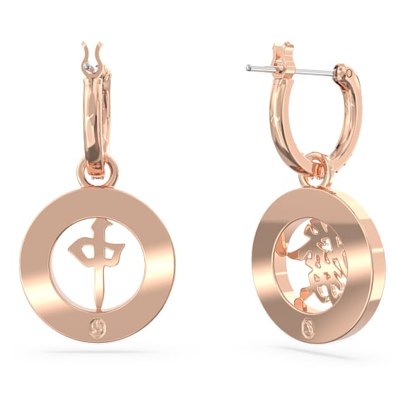 Alea 水滴形耳环, 红色, 镀玫瑰金色调 - Swarovski, 5649790