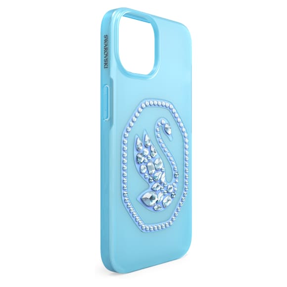 Capa para smartphone, Cisne, iPhone® 14, Azul - Swarovski, 5649834