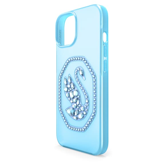 Capa para smartphone, Cisne, iPhone® 14, Azul - Swarovski, 5649834