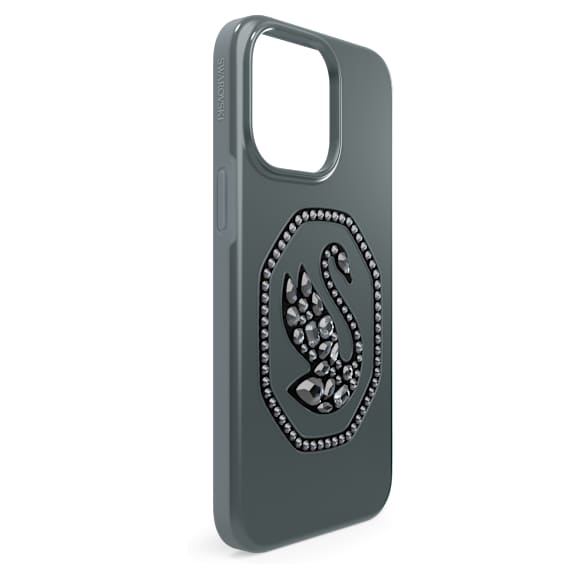 Smartphone case, Swan, iPhone® 14 Pro Max, Black - Swarovski, 5649838