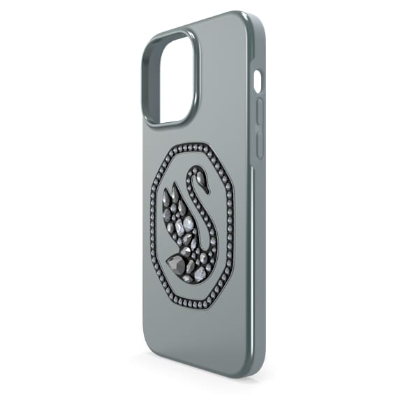 Smartphone case, Swan, iPhone® 14 Pro Max, Black - Swarovski, 5649838