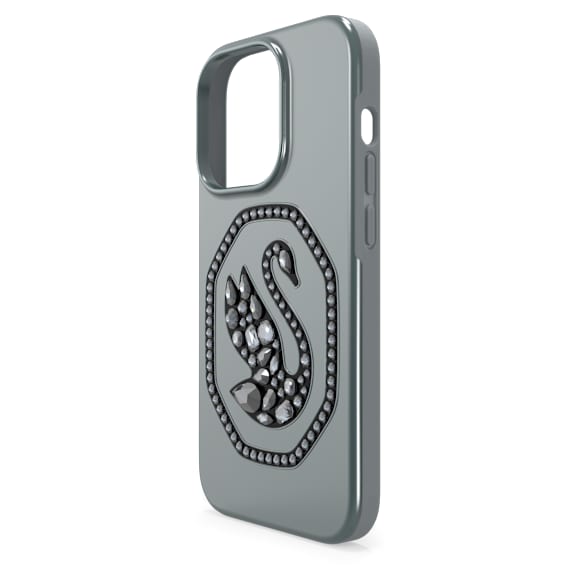 Smartphone case, Swan, iPhone® 14 Pro, Black - Swarovski, 5649839