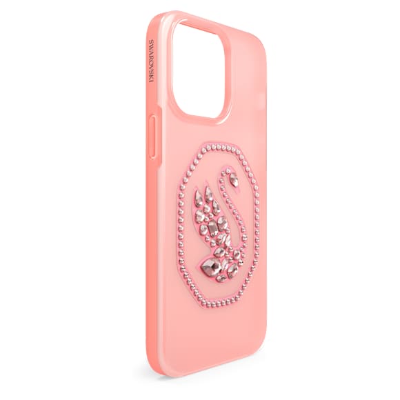 Smartphone case, Swan, iPhone® 14 Pro Max, Pale pink - Swarovski, 5649848