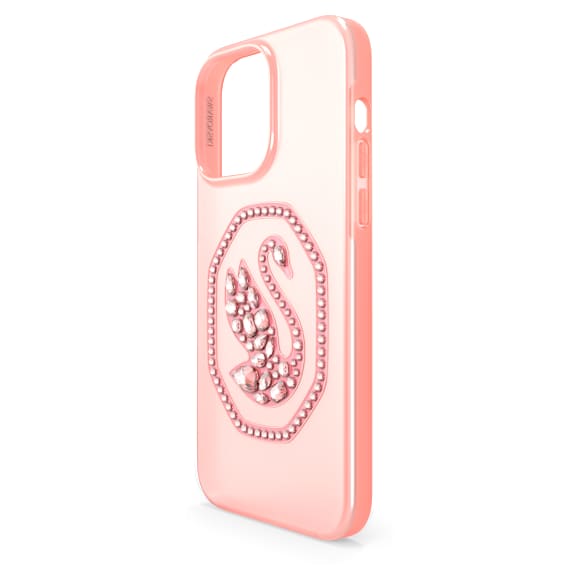 Smartphone case, Swan, iPhone® 14 Pro Max, Pale pink - Swarovski, 5649848