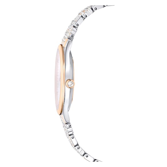 Attract Saat, İsviçre üretimi, Pavé, Kristal bileklik, Rose Altın tonu, Karışık metal yüzey - Swarovski, 5649987