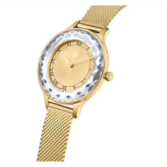 Octea Nova 腕表, 瑞士制造, 金属手链, 金色, 金色调润饰 - Swarovski, 5649993