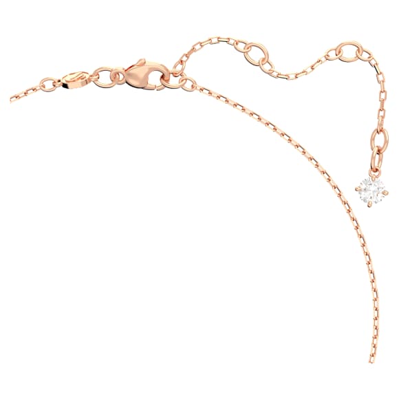 Una necklace, Octagon cut, Green, Rose gold-tone plated - Swarovski, 5650069