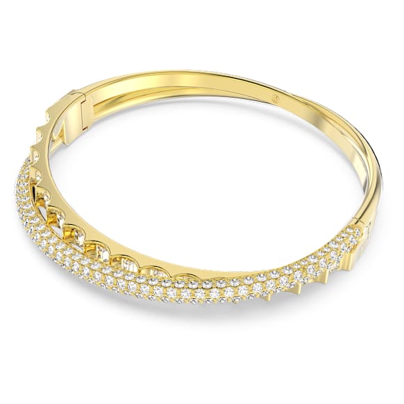 Dextera 手镯, 混合切割, 白色, 镀金色调 - Swarovski, 5650352