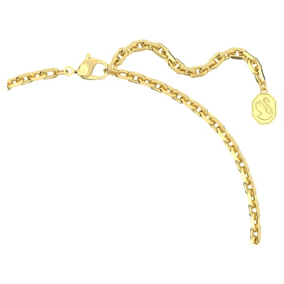 Dextera 链坠, 混合式圆形切割, 白色, 镀金色调 - Swarovski, 5650366