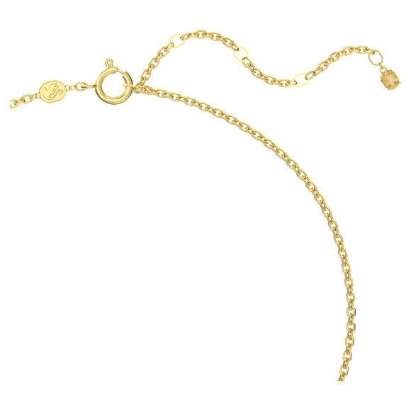 Idyllia pendant, Flower, Large, Yellow, Gold-tone plated - Swarovski, 5650562