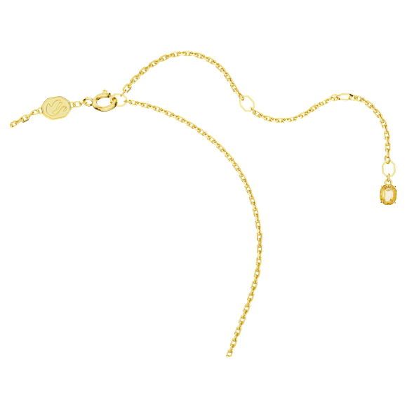 Idyllia necklace, Flower, Yellow, Gold-tone plated - Swarovski, 5650570