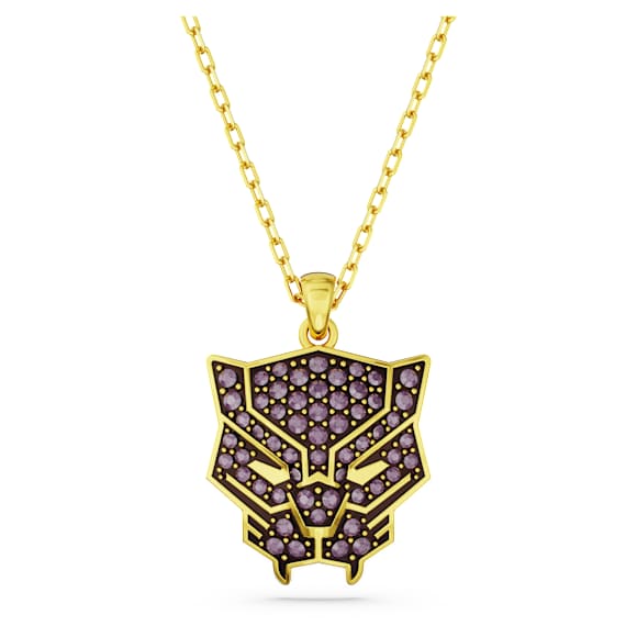 Black Panther © MARVEL 链坠, 黑豹, 紫色, 镀金色调 - Swarovski, 5650574