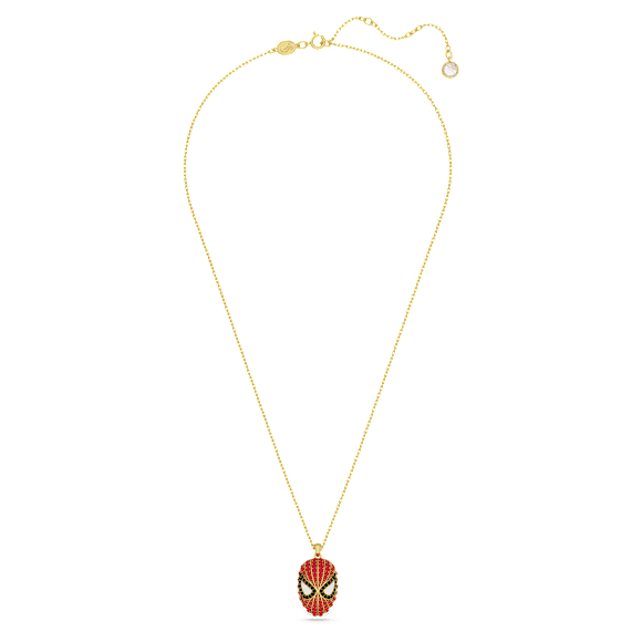Marvel Spider-Man 链坠, 红色, 镀金色调 - Swarovski, 5650576