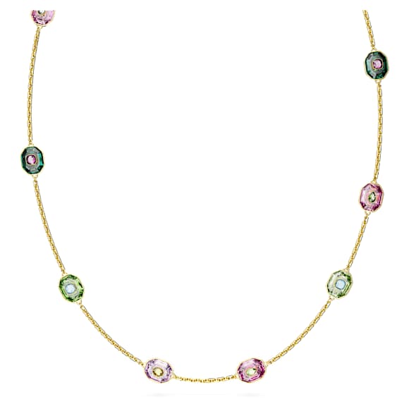 Chroma 项链, 八角形切割, 流光溢彩, 镀金色调 - Swarovski, 5651290