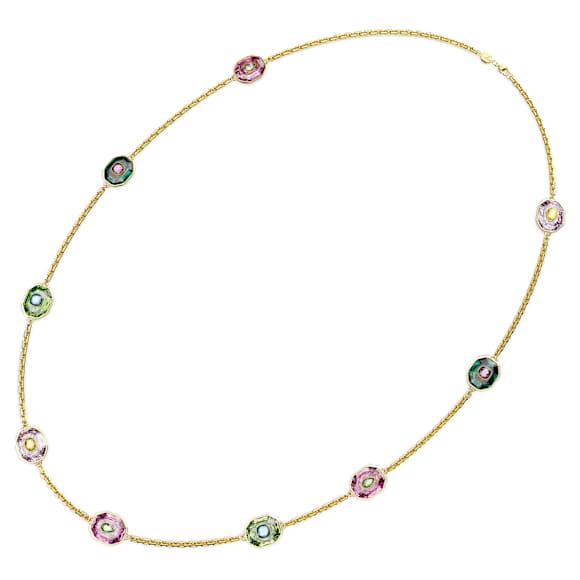 Chroma 项链, 八角形切割, 流光溢彩, 镀金色调 - Swarovski, 5651290
