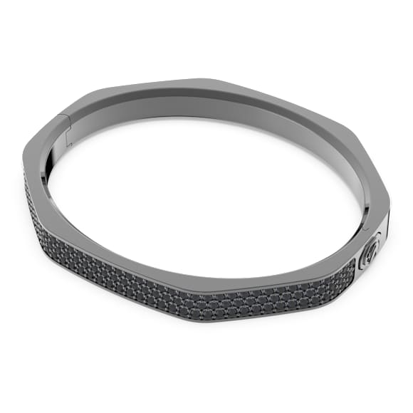 Dextera bangle, Octagon shape, Black, Ruthenium plated - Swarovski, 5651341