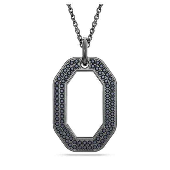 Dextera 链坠, 八边形, 小号, 黑色, 镀钌 - Swarovski, 5651703