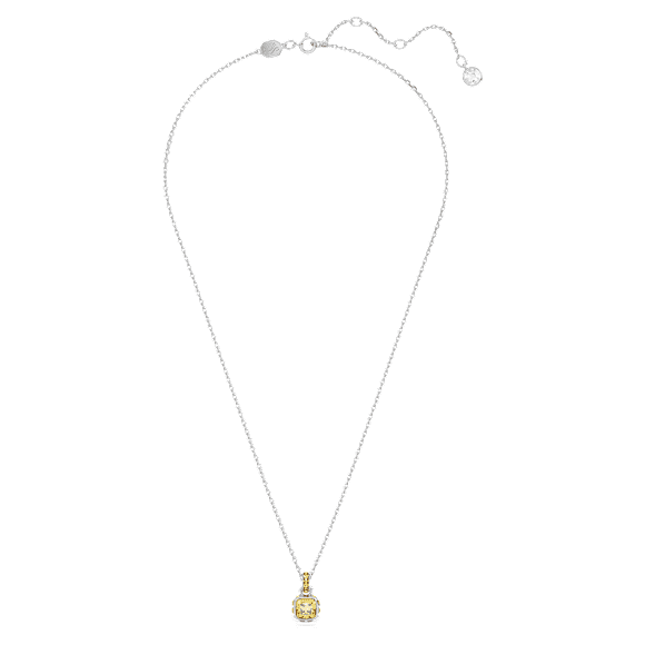 Pandantiv Birthstone, Tăietură pătrată, Noiembrie, Galben, Placat cu rodiu - Swarovski, 5651792