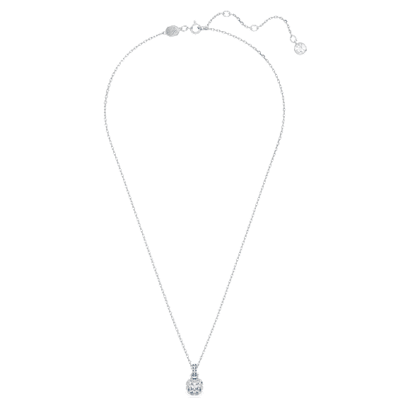 Pendentif Birthstone, Taille Carré, Mars, Bleu, Métal rhodié - Swarovski, 5651794