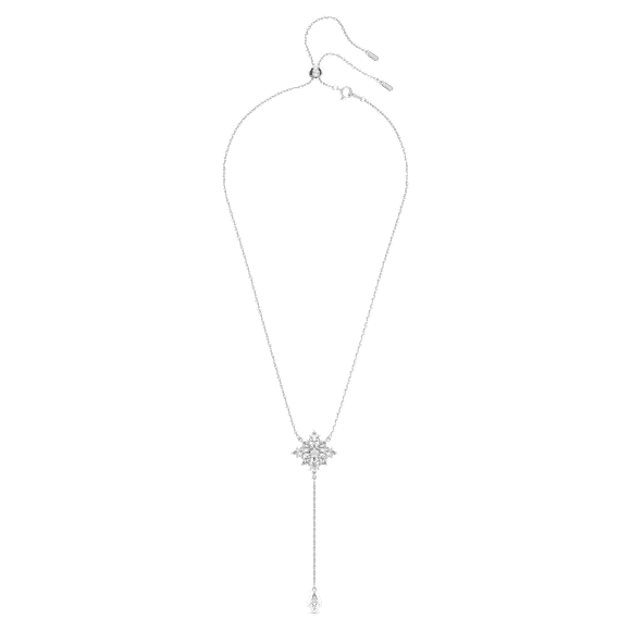Stella Y形项链, 星星, 白色, 镀铑 - Swarovski, 5652003