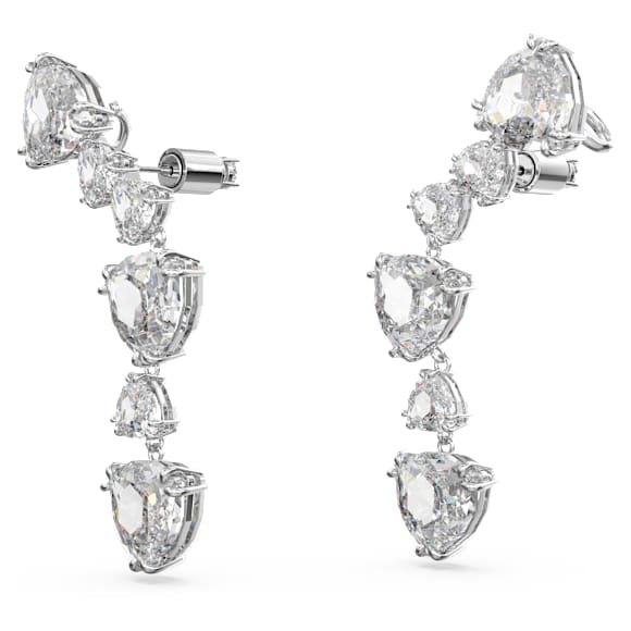 Mesmera 耳廓耳环, 三菱形切割, 白色, 镀铑 - Swarovski, 5652040