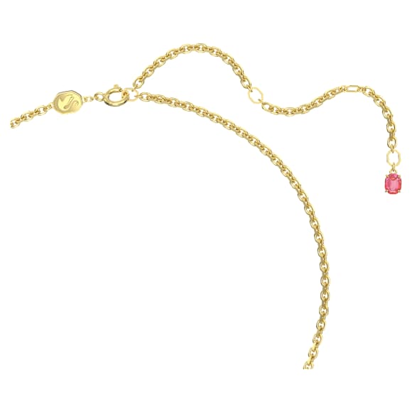 Idyllia Hänge och brosch, Pavé, Blomma, Rosa, 18K guldfinish - Swarovski, 5652068