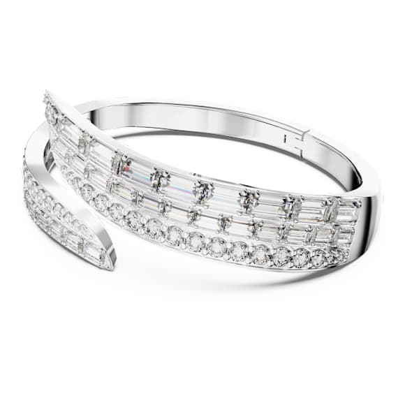 Hyperbola 手镯, 混合切割, 白色, 镀铑 - Swarovski, 5652093