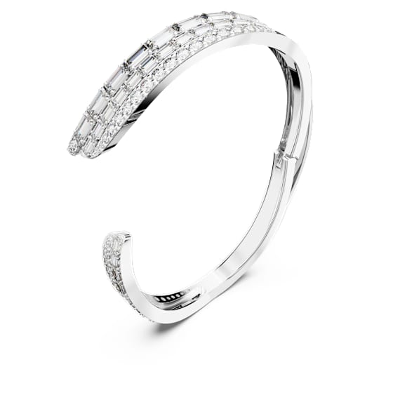 Hyperbola 手镯, 混合切割, 白色, 镀铑 - Swarovski, 5652093