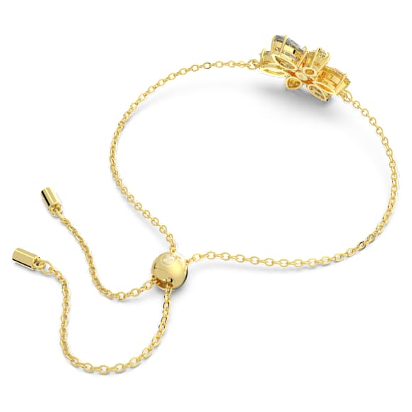 Gema 手链, 混合切割, 花朵, 黄色, 镀金色调 - Swarovski, 5652820