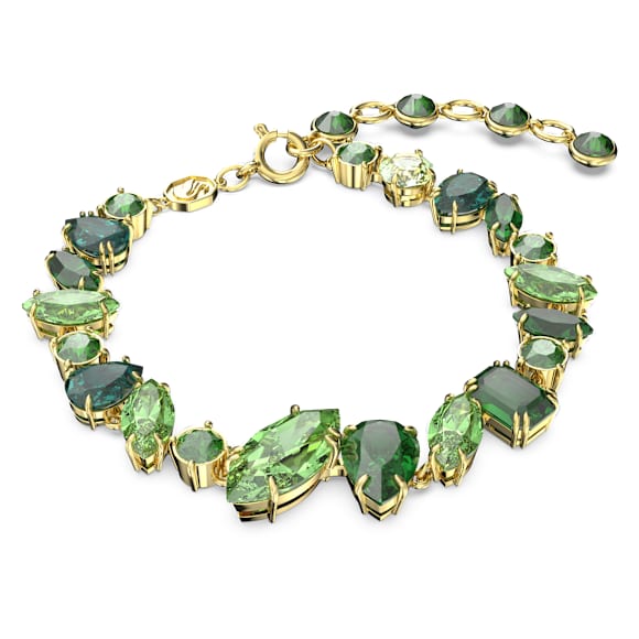 Bracelet Gema, Tailles variées, Vert, Placage de ton or - Swarovski, 5652822