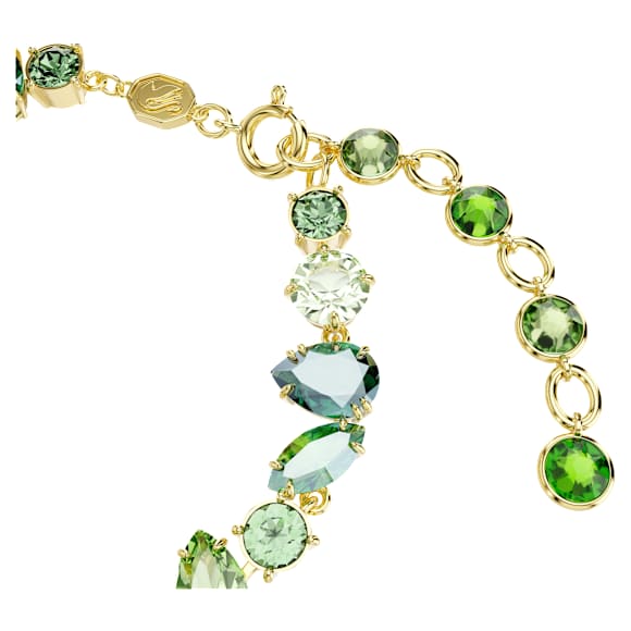 Bransoletka Gema, Szlify różnorodne, Zielona, Wykończenie z 18-karatowego złota - Swarovski, 5652822