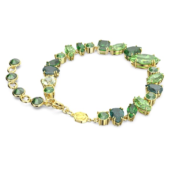 Bracelet Gema, Tailles variées, Vert, Placage de ton or - Swarovski, 5652822