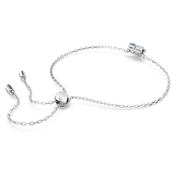 Gema 520 手鏈, 心形, 藍色, 鍍白金色 - Swarovski, 5653011