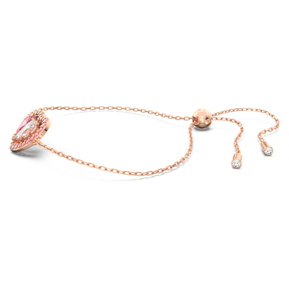 Gema 520 手鏈, 心形, 粉紅色, 鍍玫瑰金色調 - Swarovski, 5653012