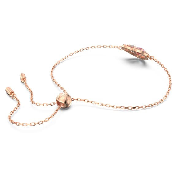 Gema 520 手鏈, 心形, 粉紅色, 鍍玫瑰金色調 - Swarovski, 5653012