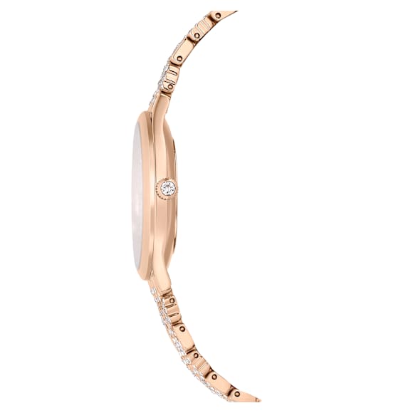 Attract watch, Swiss Made, Clover, Crystal bracelet, Rose gold tone, Rose gold-tone finish - Swarovski, 5653347