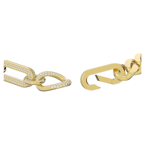 Collier Dextera, Pièce d’exception, Liens mélangés, Blanc, Placage de ton or - Swarovski, 5655647