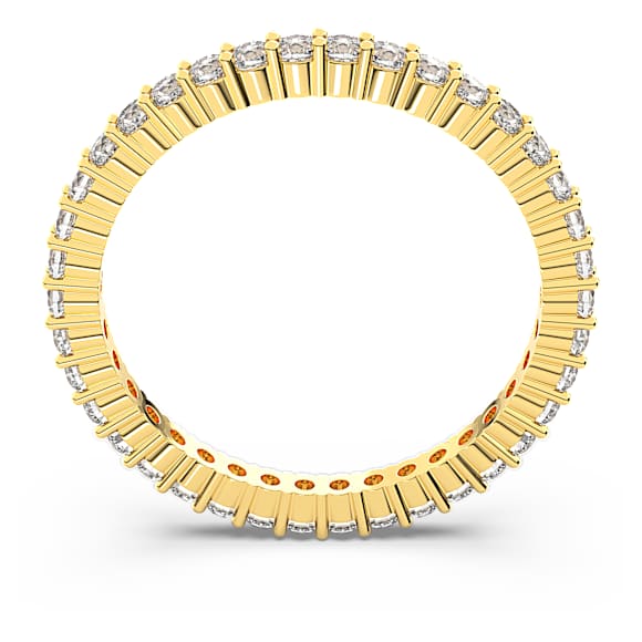 Vittore ring, Round cut, White, Gold-tone finish - Swarovski, 5655703
