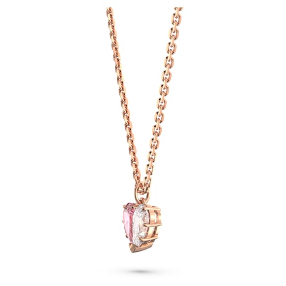 Gema 520 链坠, 心形, 粉红色, 镀玫瑰金色调 - Swarovski, 5656577