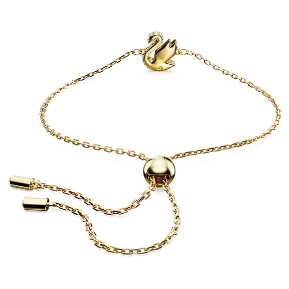 Swan bracelet, Swan, Small, Red, Gold-tone plated - Swarovski, 5656841