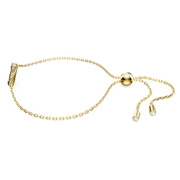 Swan bracelet, Swan, Small, Red, Gold-tone plated - Swarovski, 5656841