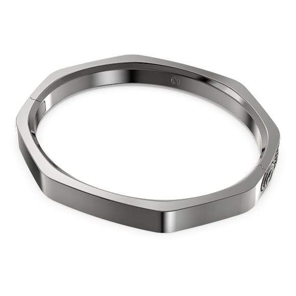 Dextera bangle, Octagon shape, Black, Ruthenium plated - Swarovski, 5656843