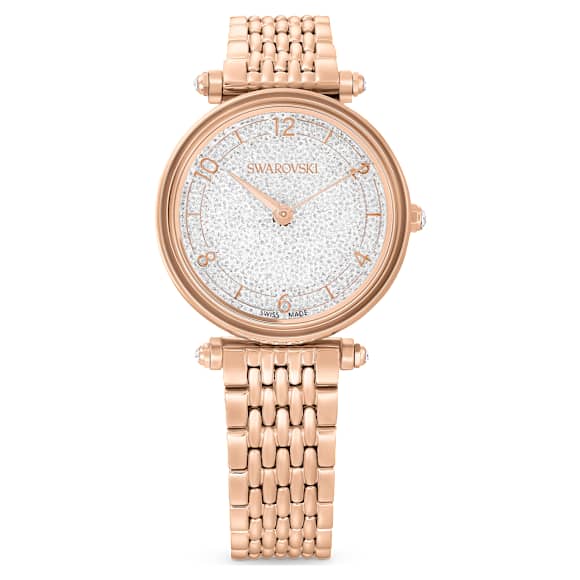 Crystalline Wonder horloge, Swiss Made, Metalen armband, Roségoudkleurig, Roségoudkleurige afwerking - Swarovski, 5656911