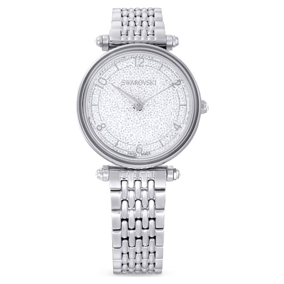 Montre Crystalline Wonder, Fabriqué en Suisse, Bracelet en métal, Ton argenté, Acier inoxydable - Swarovski, 5656929