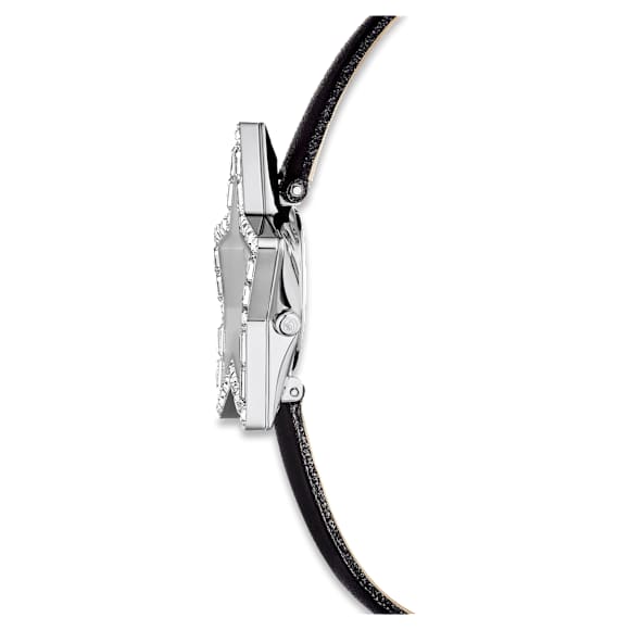 Symbolica Star watch, Swiss Made, Star, Leather strap, White, Stainless Steel - Swarovski, 5656952